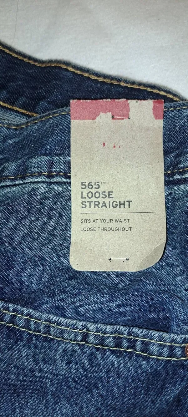 Levi’s 565 Loose Straight Men’s Jeans 36x32 Blue Denim NWT